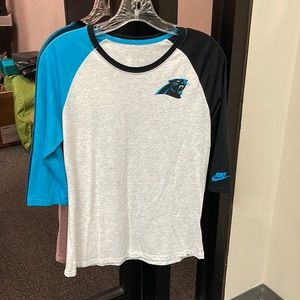Nike Carolina Panthers 3/4 sleeve shirt